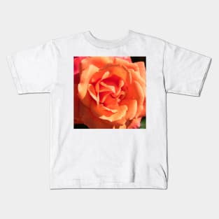 Orange Creamsicle Rose Kids T-Shirt